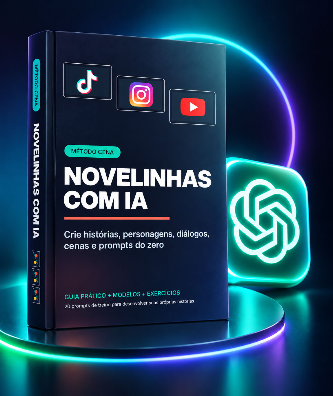 Capa do e-book Novelinhas com IA: Método CENA